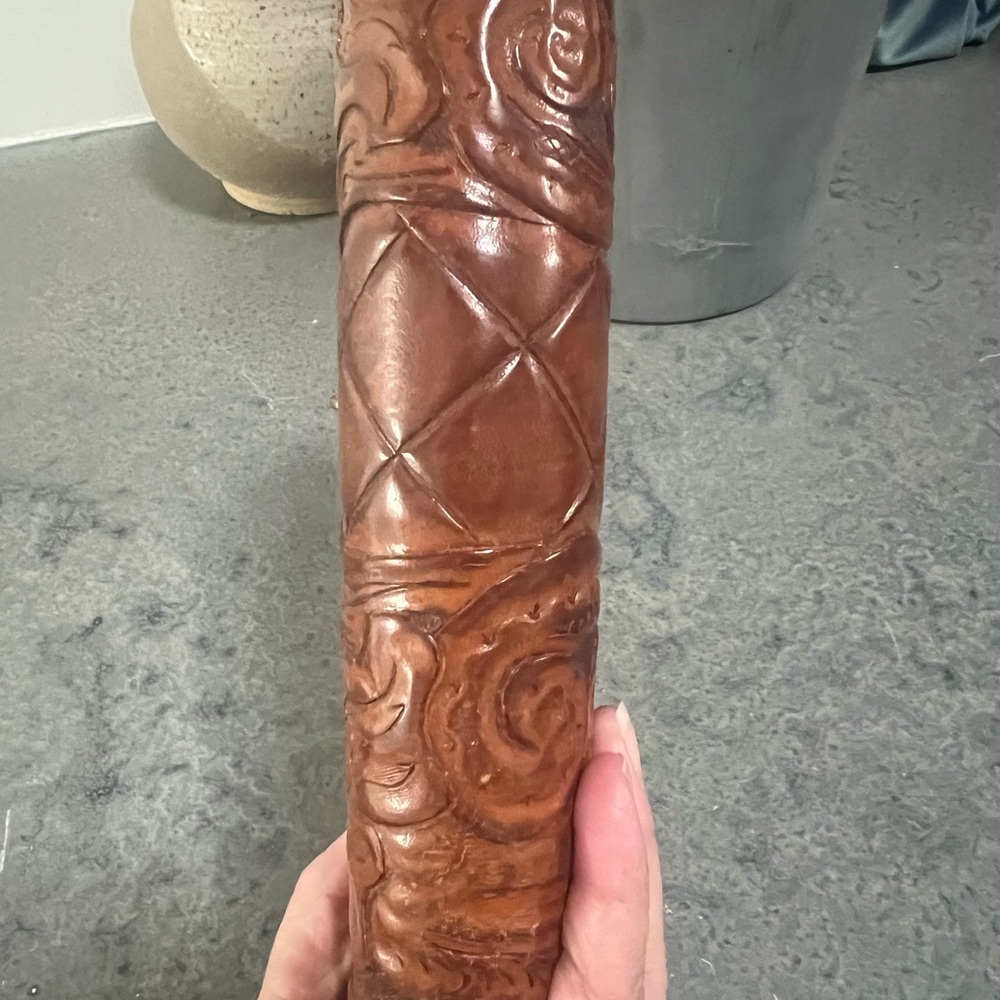 Western Brown Leather Clutch - Picture 5 of 7